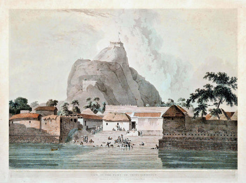 Fort Of Tritchinapalli - Coloured Aquatint - Thomas And Willaim Daniell  - Vintage Orientalist Paintings of India - Canvas Prints by William Daniell