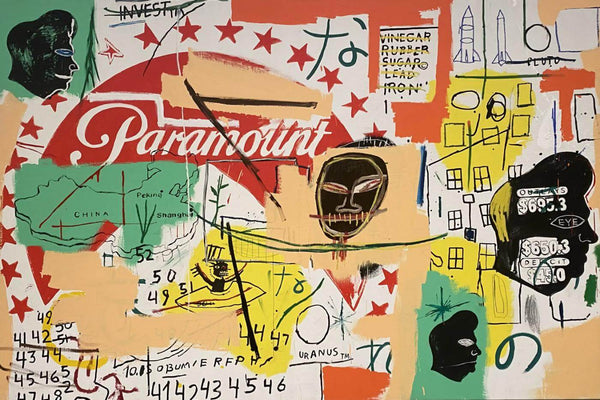 Four Hands - Jean-Michael Basquiat - Neo Expressionist Masterpiece Painting - Posters