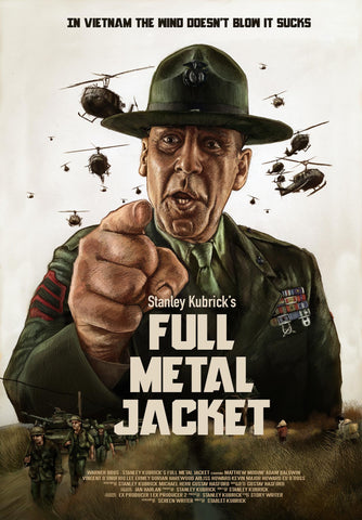 Full Metal Jacket - Stanley Kubrick - Hollywood War Film Classic Movie Art Poster - Large Art Prints by Kaiden Thompson
