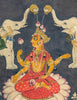 Gajalakshmi - Basholi 17th Century - Vintage Indian Religious Painting For Prosperity - Art Prints