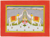 Gajalakshmi - Gajdhar Bikaner School - c1855 Vintage Indian Religious Painting For Prosperity - Canvas Prints