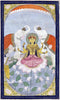 Gajalakshmi - Kangra School - 19th Century Indian Religious Painting For Prosperity - Framed Prints