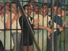 Gandhiji Visiting Political Prisoners in Dum Dum Jail in 1947 - Somnath Khosa - Canvas Prints