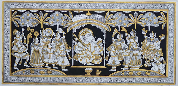 Ganesha Vandana - Phad Painting From Bhilwara In Rajasthan - Indian Folk Art - Posters