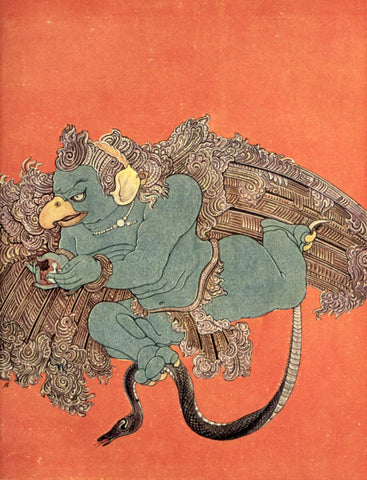 Garuda - Nandalal Bose - Bengal School Art - Indian Painting by Nandalal Bose