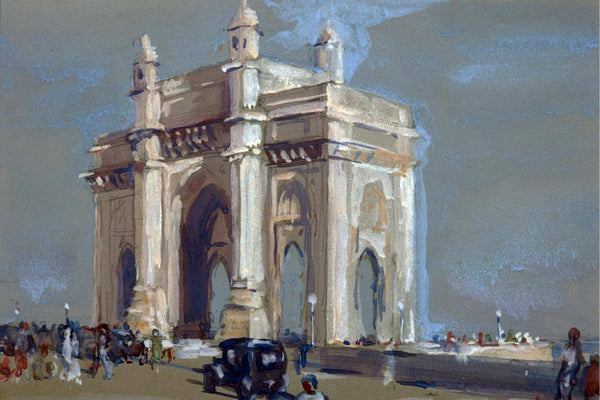 Gateway Of India - Vintage Bombay Painting - Syed Haider Raza (Early Works) - Art Prints