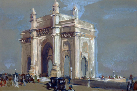 Gateway Of India - Vintage Bombay Painting - Syed Haider Raza (Early Works) - Art Prints