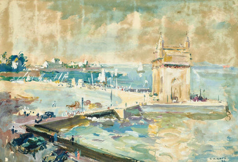Gateway Of India 1948 - Syed Haider Raza (Early Works) - Framed Prints