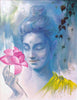 Gautam Buddha Holding Lotus - Contemporary Buddha Painting - Posters