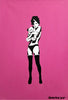 Girl Hugging Teddy Bear - Banksy - Graffiti Street Pop Art Painting Poster - Canvas Prints
