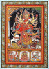 Goddess Durga Mahishasur Mardini Dashabhuja - Pattachitra Painting - Indian Folk Art - Life Size Posters