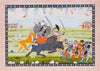 Goddess Durga Slaying the Demon Mahishasur - Vintage Indian Painting c1800s - Canvas Prints
