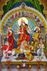 Goddess Durga as Mahishasura Mardini with the Ten Mahavidyas overhead Shakta Print Vintage Indian Art 1925 - Art Prints