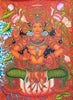 Goddess Lakshmi - Kerala Mural Painting - Indian Folk Art - Canvas Prints