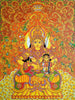 Goddess Tripura Sundari And Bala Tripura Sundari - Mahashakti - Kerala Mural - Folk Art Painting - Canvas Prints