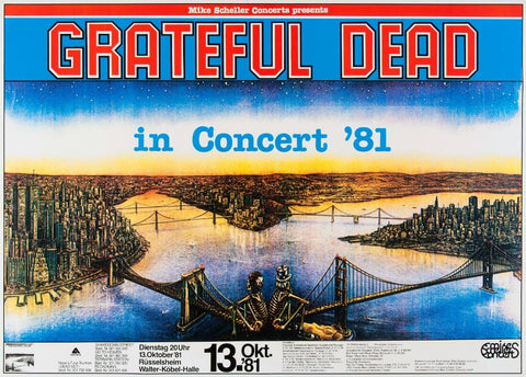 Grateful Dead in Concert (Germany 1981) - Music Poster by Tallenge Store
