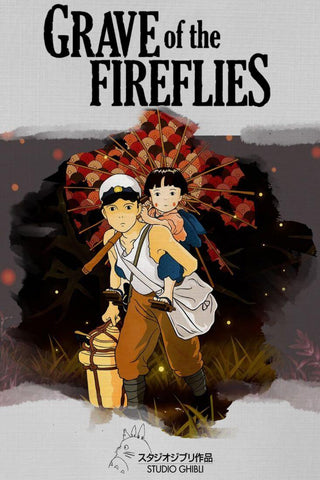 Grave Of The Fireflies - Studio Ghibli - Japanaese Animated Movie Poster by Tallenge