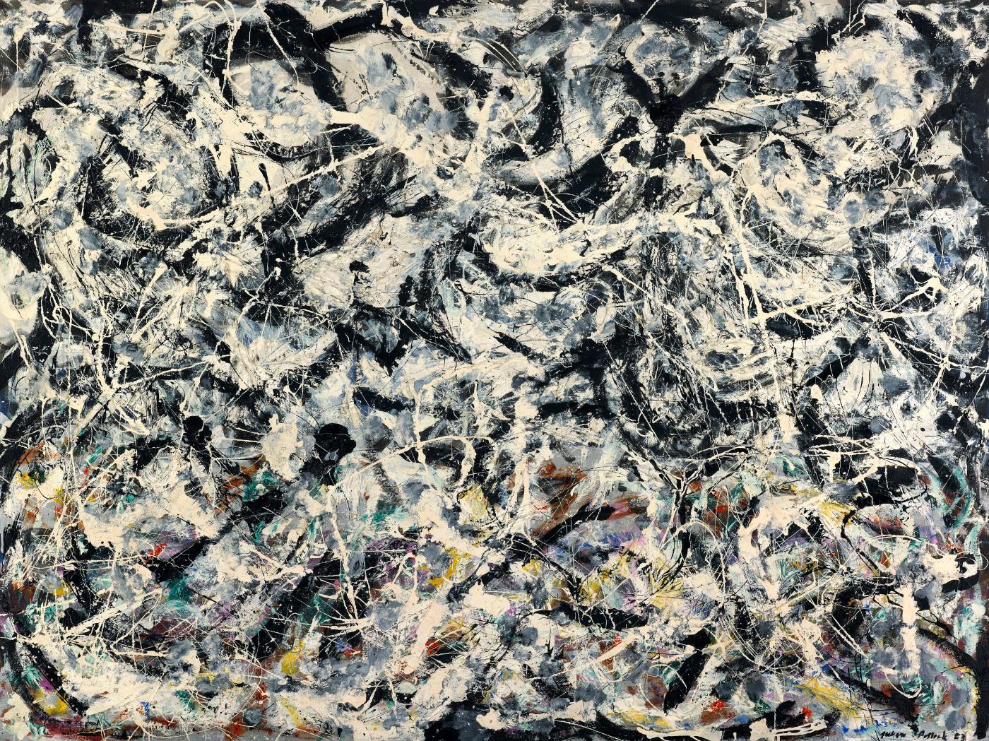 Abstractism Polock Greyed Rainbow 1953 - Jackson Pollock - Abstract Expressionism Painting ...