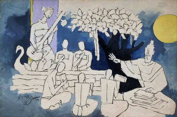 Gurukul - Maqbool Fida Husain Painting - Posters