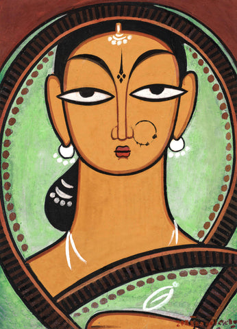Jamini Roy - Handmaiden I by Jamini Roy