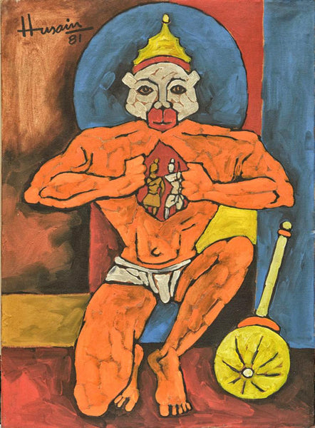 Hanuman - Maqbool Fida Husain - Ramayan Painting - Posters