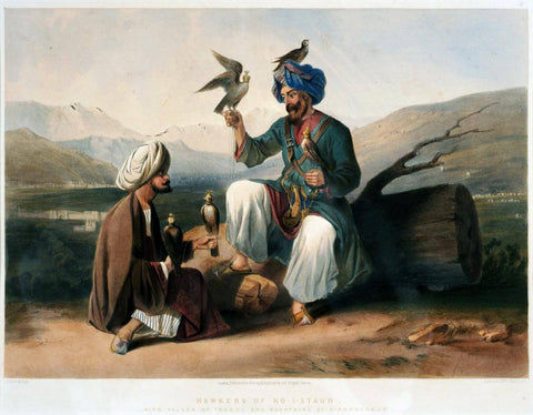 Hawkers Of  Hindukush Mountains - Vintage Orientalist Painting of Indian Subcontinent by Tallenge