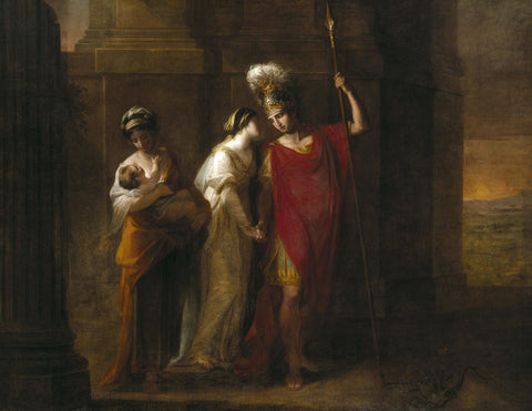 Hector Taking Leave of Andromache - Angelica Kauffmann R A - Neo-classical Painting - Posters