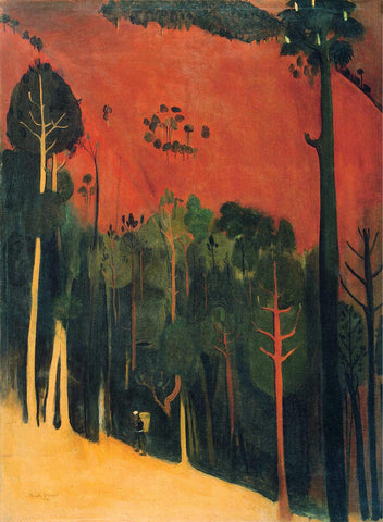 Hillside (Shimla) - Amrita Sher-Gil - Landscape Painting by Amrita Sher-Gil