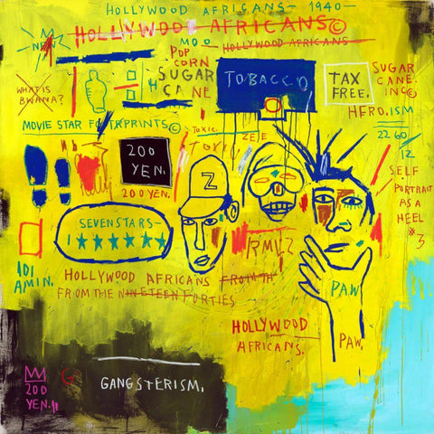 Hollywood Africans - Jean-Michel Basquiat  - Neo Expressionist Painting by Jean-Michel Basquiat