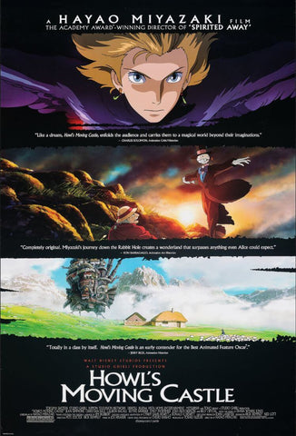 Howls Moving Castle - Hayao Miyazaki - Studio Ghibli - Japanaese Animated Movie Poster by Tallenge