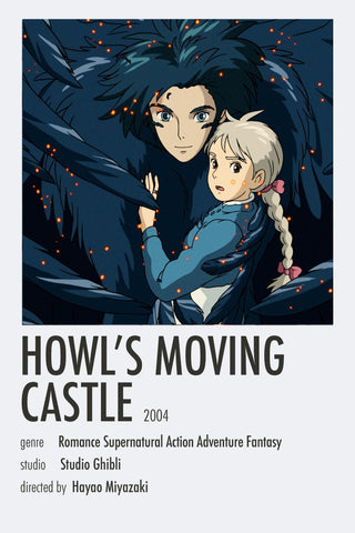Howls Moving Castle - Hayao Miyazaki - Studio Ghibli -  Japanese Animated Movie Poster 2 - Canvas Prints
