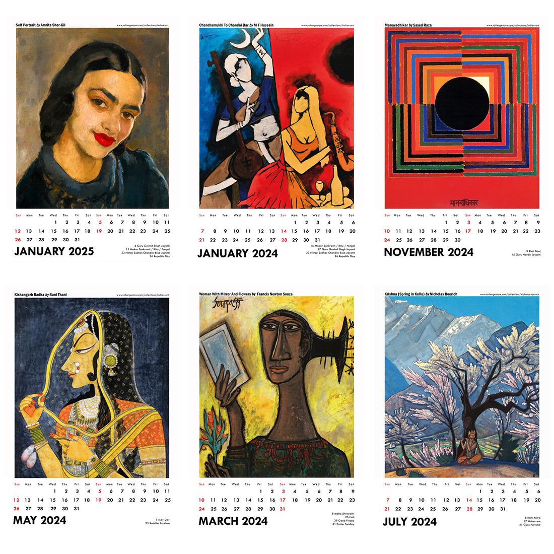 2025 Wall Calendar Art by Indian Masters by Tallenge Store Buy 2018