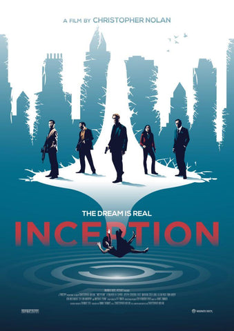 Inception - Leonardo DiCaprio - Christopher Nolan - Hollywood SciFi Movie Graphic Art Poster 4 by Tallenge
