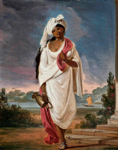 Indian Woman  - Thomas Daniell  - Vintage Orientalist Paintings of India by Thomas Daniell