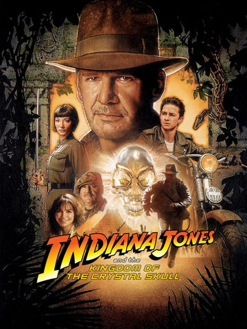 Indiana Jones And The Kingdom Of The Crystal Skull - Harrison Ford - Steven Spielberg - Hollywood Action Movie Poster - Canvas Prints