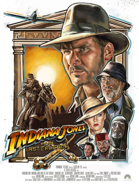 Indiana Jones And The Last Crusade - Harrison Ford - Steven Spielberg - Hollywood Action Movie Poster 2 - Art Prints