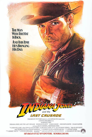 Indiana Jones And TheIndiana Jones And The Last Crusade - Harrison Ford - Steven Spielberg - Hollywood Action Movie Poster - Framed Prints