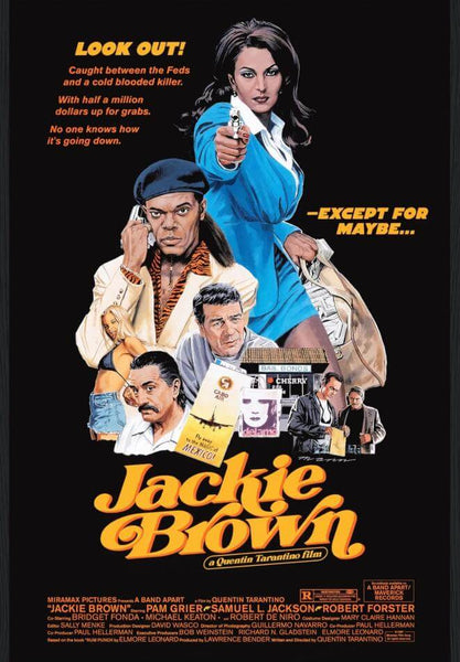 Jackie Brown - Pam Grier - Quentin Tarantino - Hollywood Movie Art Poster - Framed Prints