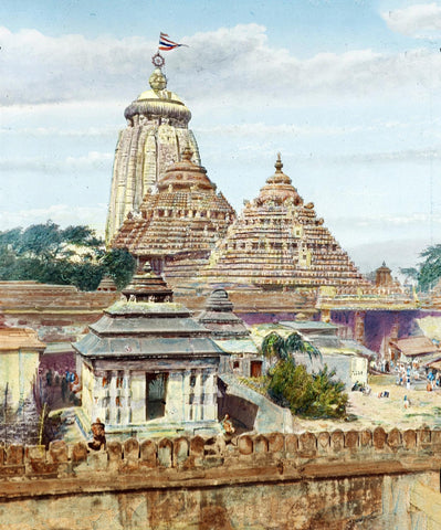 Jagannath Temple In Puri - c1914 Vintage Illustration Of India by L N Taskar