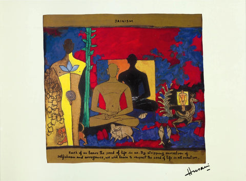 Jainism - Theorama Series - Maqbool Fida Husain - Canvas Prints