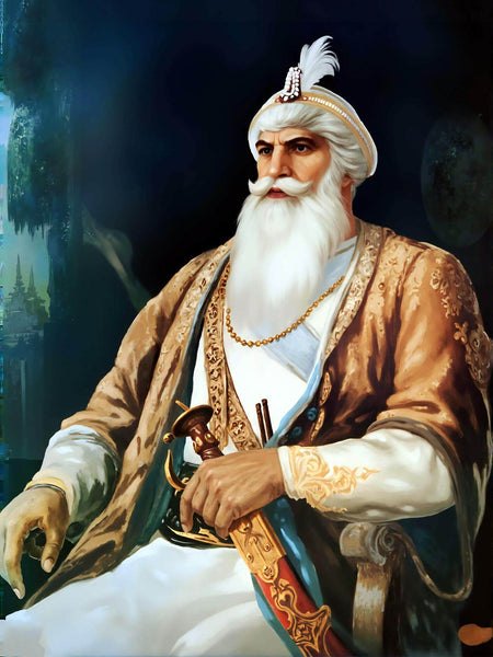 Jassa Singh Ahluwalia -  Iconic Sikh Leader - Punjabi Khalsa Akali Painting - Framed Prints