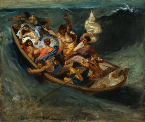 Jesus Christ On the Sea of Galilee - Eugène Delacroix -  Christian Art Painting by Christian Art