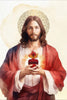 Jesus Christ Sacred Heart  - Christian Art Painting - Canvas Prints