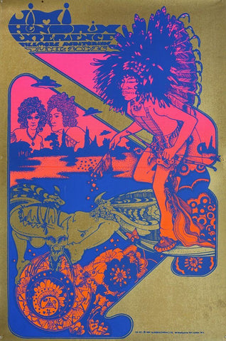 Jimi Hendrix - Are You Experienced - Fillmore 1967 - Rock Concert Vintage Poster by Tallenge Store