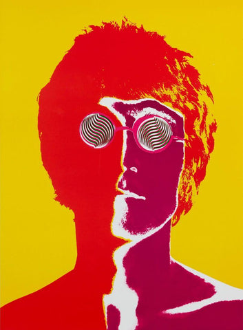John Lennon - Graphic Pop Art Psychedelic Poster by Tallenge Store
