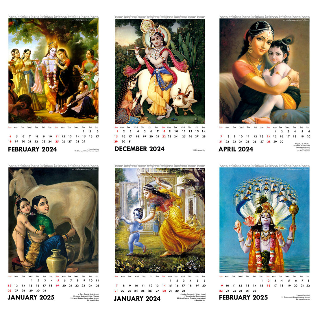 Hare Krishna Calendar 2025