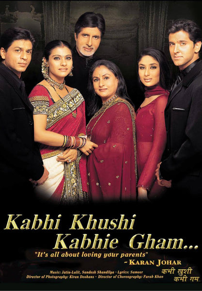 Kabhi Khushi Kabhi Gham - Amitabh Bachchan SRK Hrithik Roshan - Bollywood Classic Hindi Movie Poster - Art Prints
