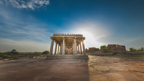 Kadalekalu Ganesh Temple At Hampi by L N Taskar