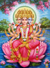 Kayathiri Gayatri Devi - C Kondiah Raju - Vintage Religious Painting - Art Prints