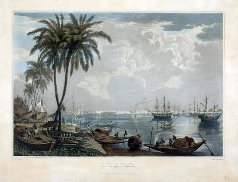 Kidderpore (from Views Of Calcutta series)  - James Baillie Fraser - c1824 Vintage Orientalist Painting of India - Large Art Prints by James Baillie Fraser